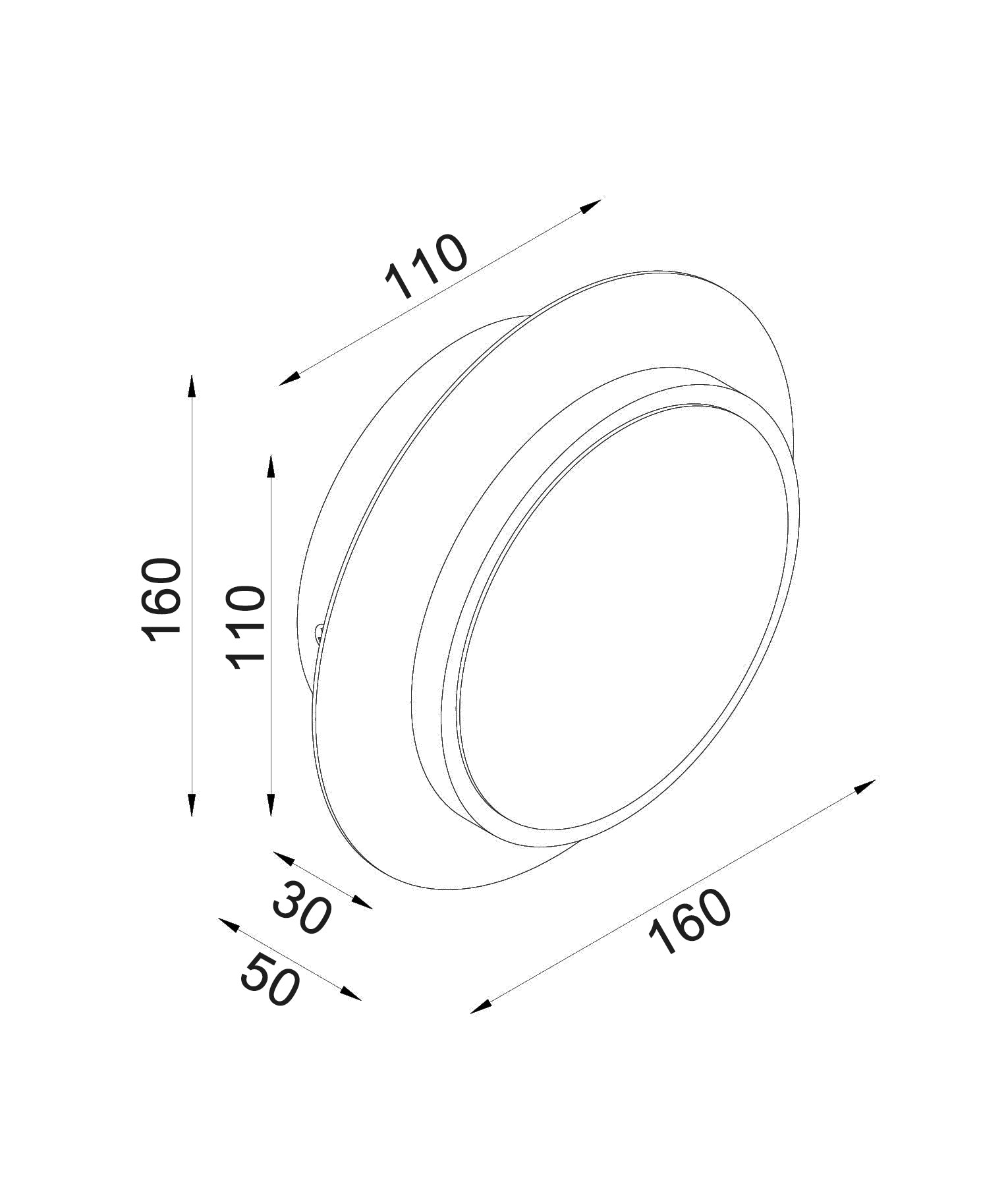 Interior LED Tri-CCT Round Rotatable Dimmable Wall Light