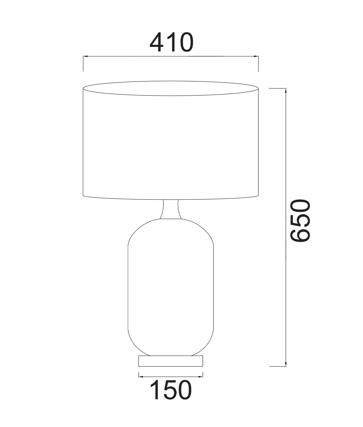 Modern Black Drum Shade Large Ceramic Base with Antique Brass Highlight Table Lamp