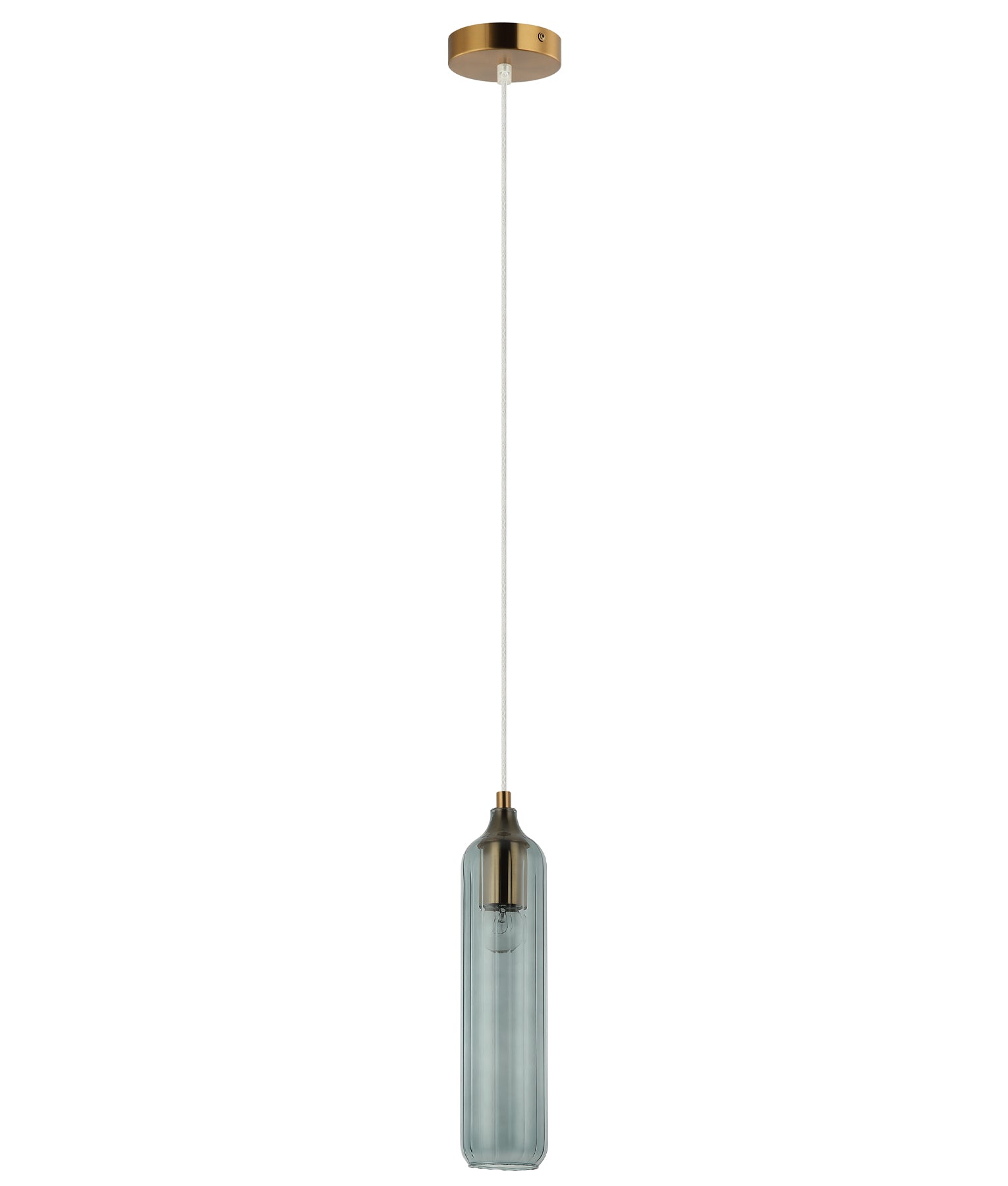 Large glass deals cylinder pendant light