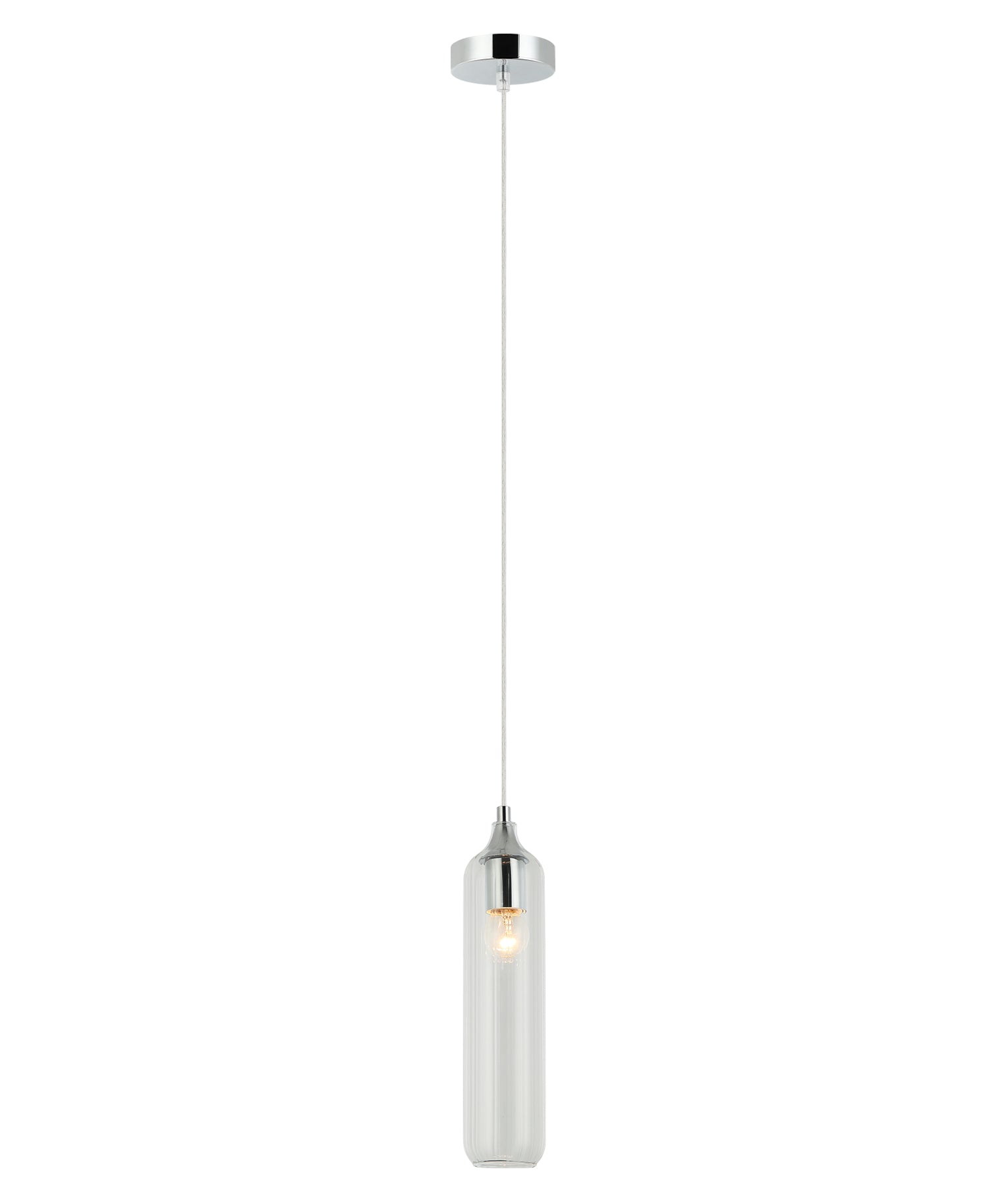 Modern Interior Glass Cylinder Pendant Lights