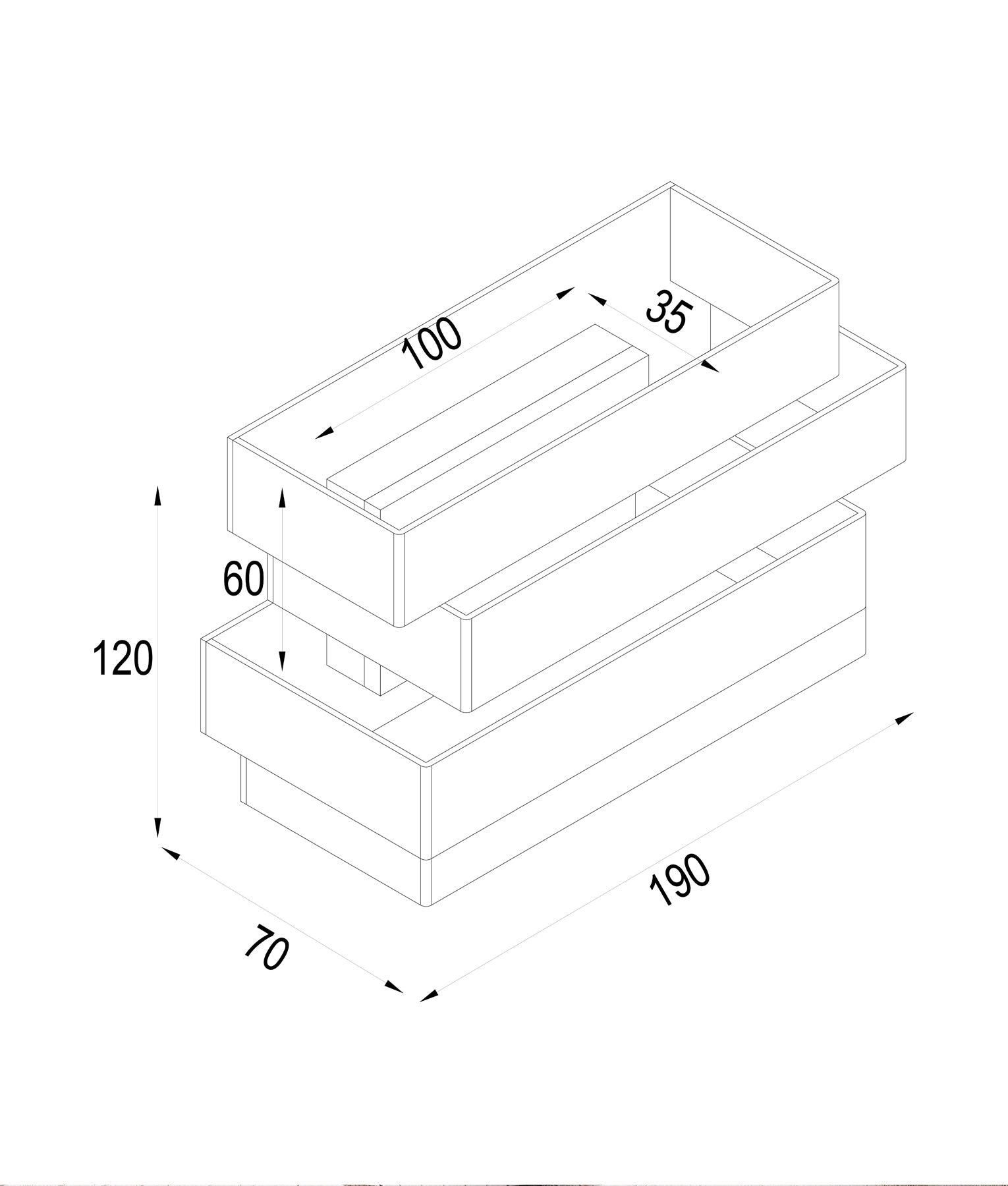 Interior LED Tri-CCT Rectangular Up/Down Dimmable Wall Light