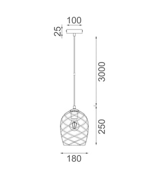 Interior Wine Glass Shade Segmented Glass  Pendant Lights