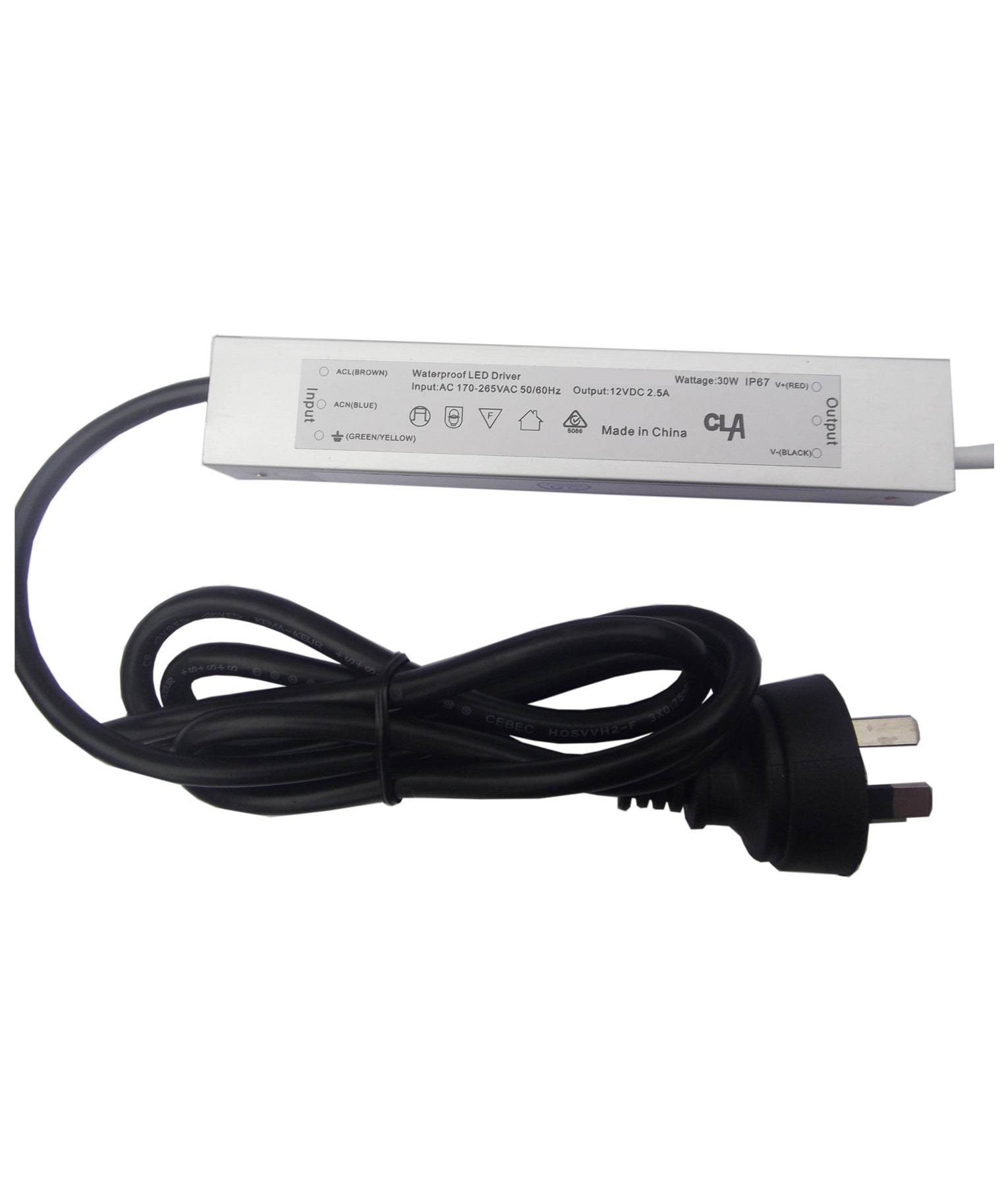 Waterproof 12V Constant Voltage LED Driver Load: 3-24W IP67