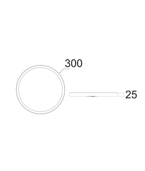 LED Ultra Slim Tri-CCT Dimmable Oyster Lights IP54 IK03