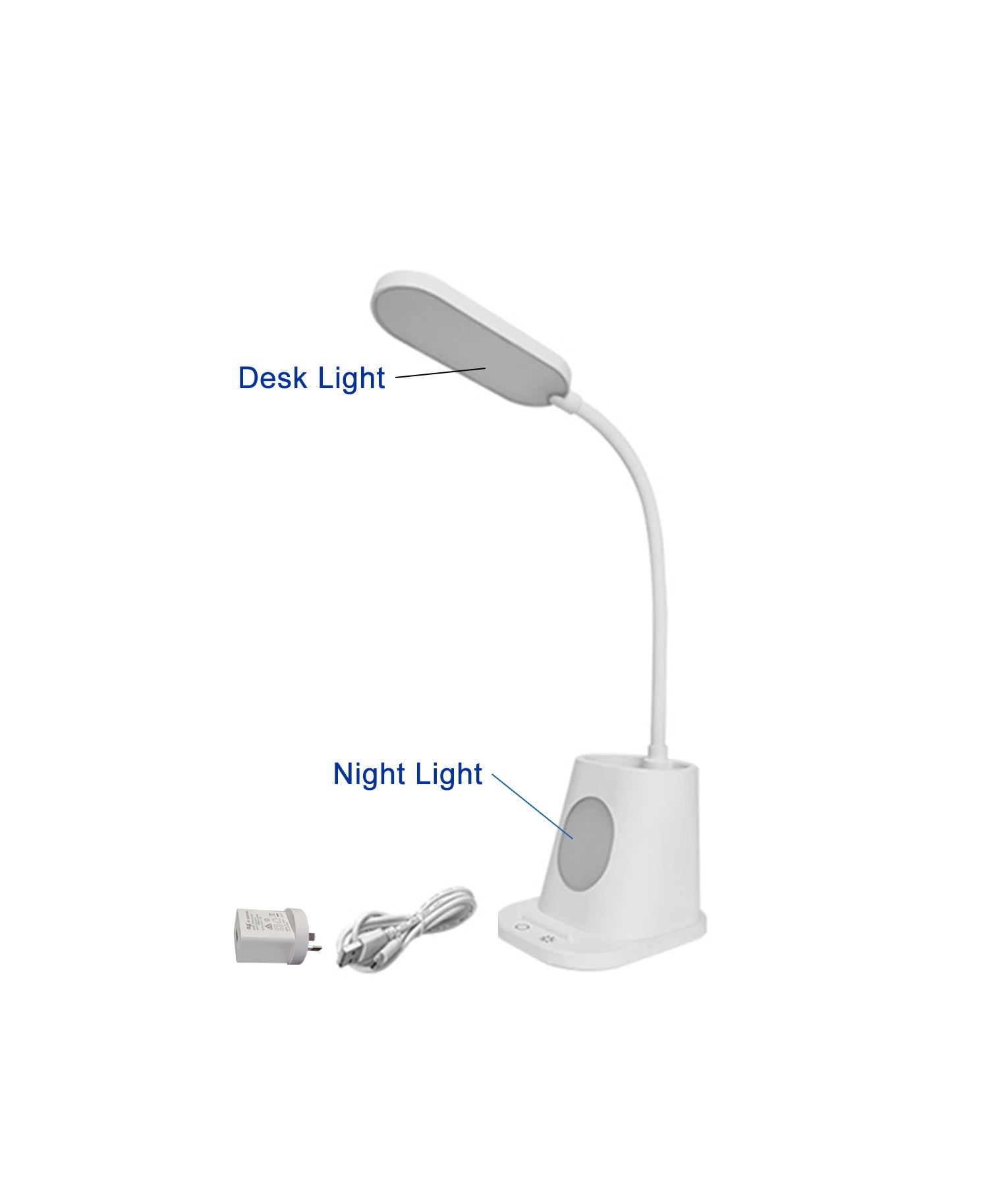 LED Rechargeable Portable Functional Touch Table Lamp