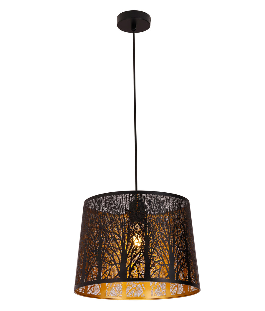 Modern Interior Slanted with Tree Pattern Laser Cut Pendant Lights