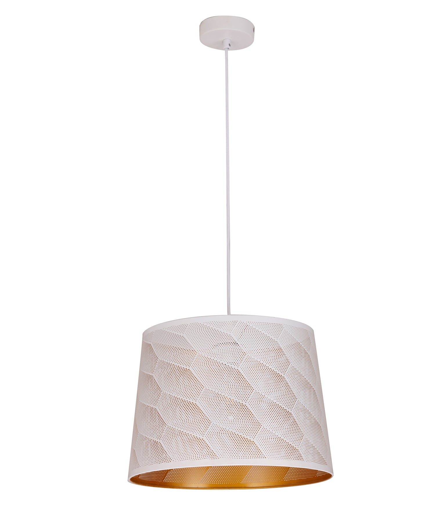 Modern Interior Slanted with Honeycomb Pattern Laser Cut Pendant Lights