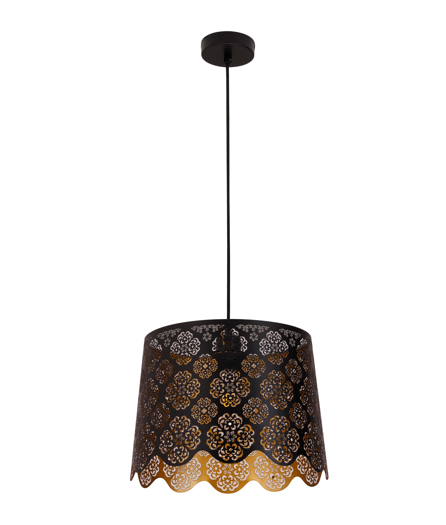 Modern Interior Slanted with Flower Pattern Laser Cut Pendant Lights