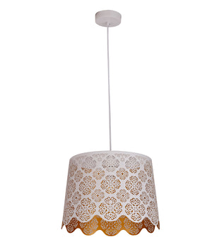 Interior Slanted with Laser Cut with Flower Pattern Pendant Lights