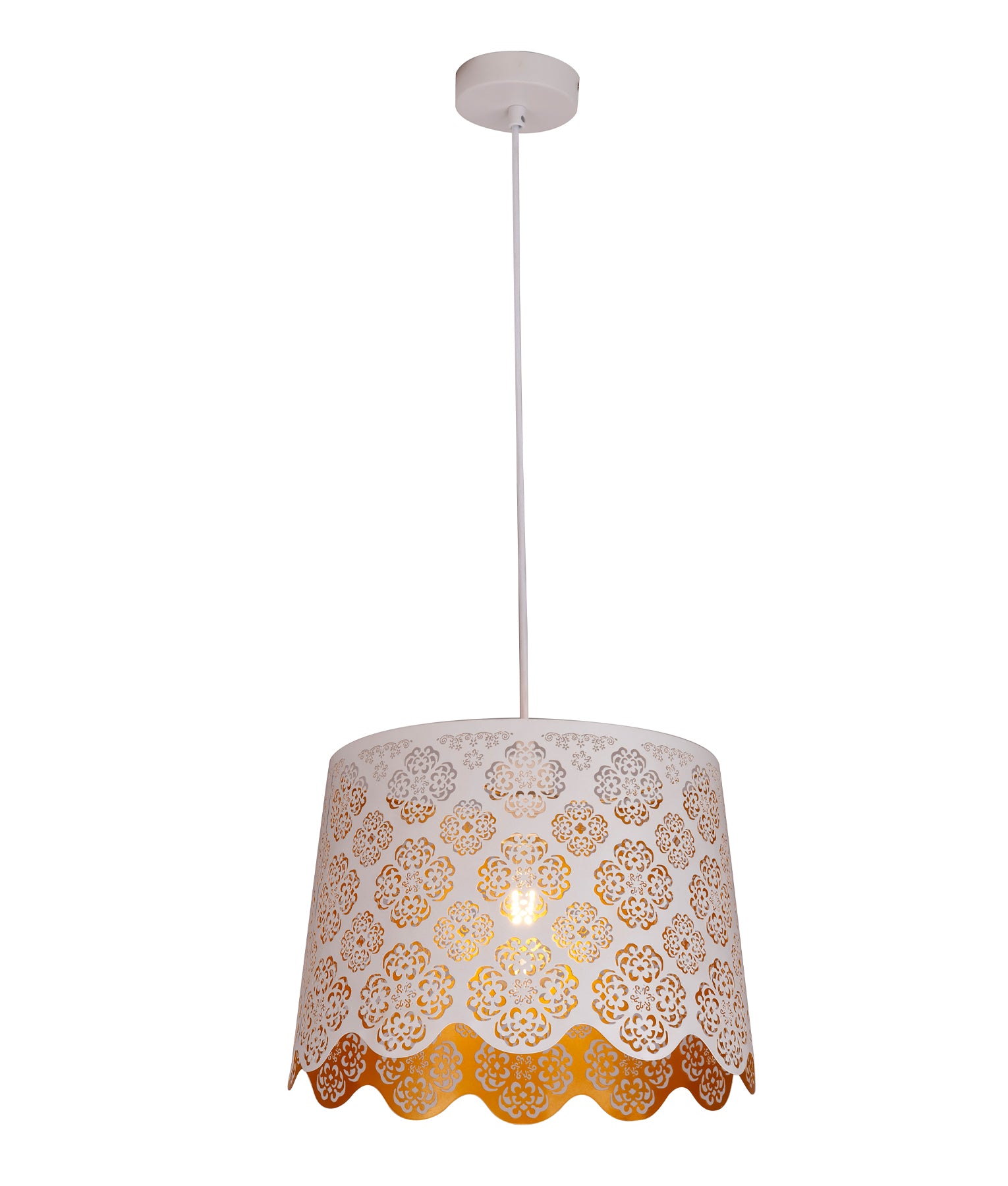 Modern Interior Slanted with Flower Pattern Laser Cut Pendant Lights