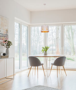 Interior Slanted with Laser Cut with Eiffel Pattern Pendant Lights