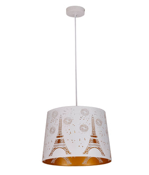 Interior Slanted with Laser Cut with Eiffel Pattern Pendant Lights