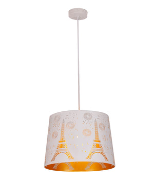 Interior Slanted with Laser Cut with Eiffel Pattern Pendant Lights