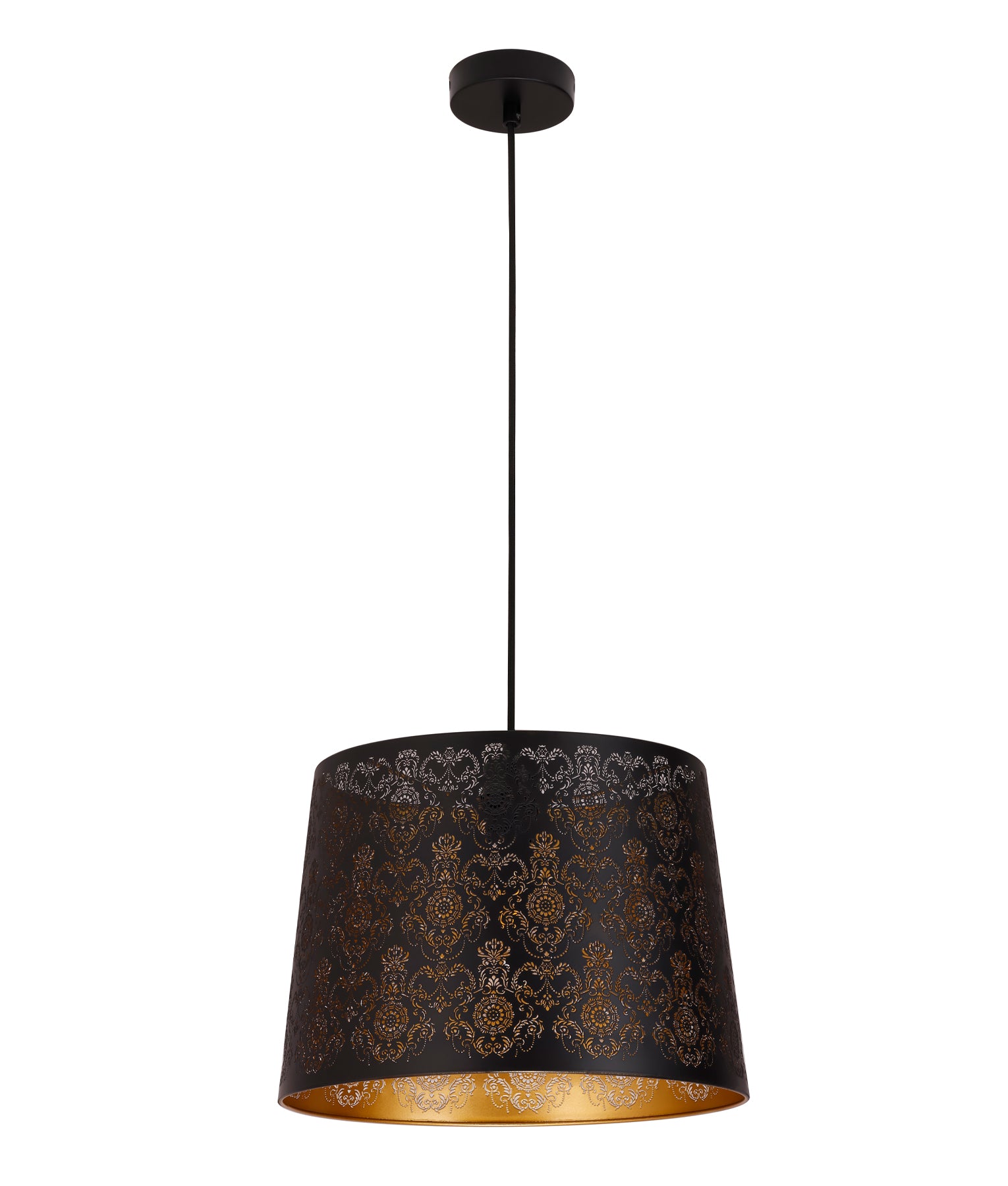 Modern Interior Slanted with Fleur Pattern Laser Cut Pendant Lights