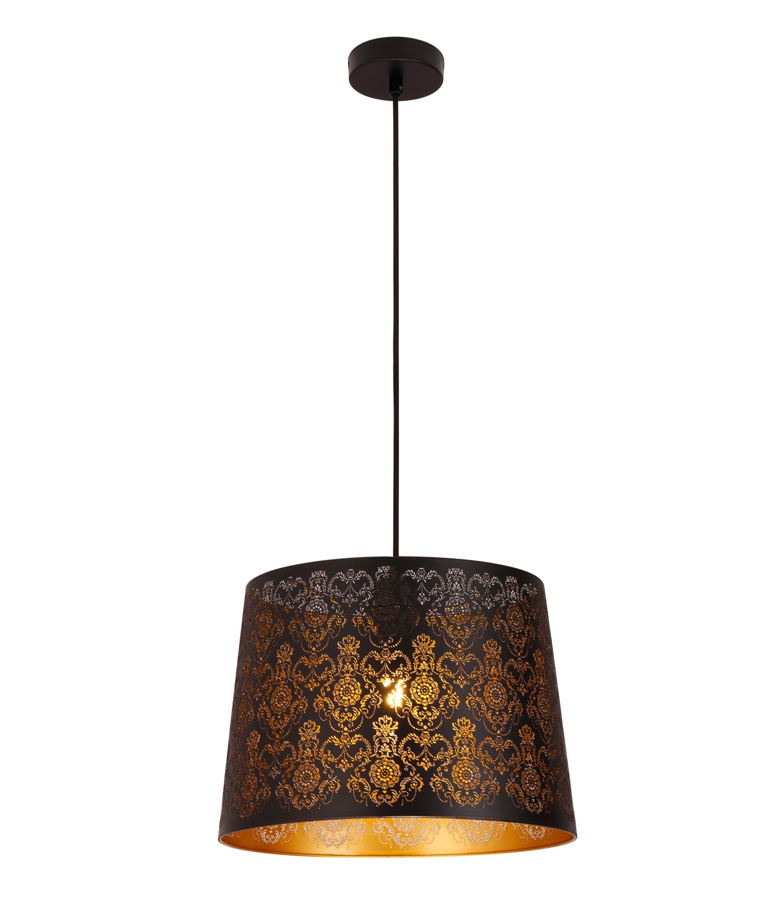 Modern Interior Slanted with Fleur Pattern Laser Cut Pendant Lights