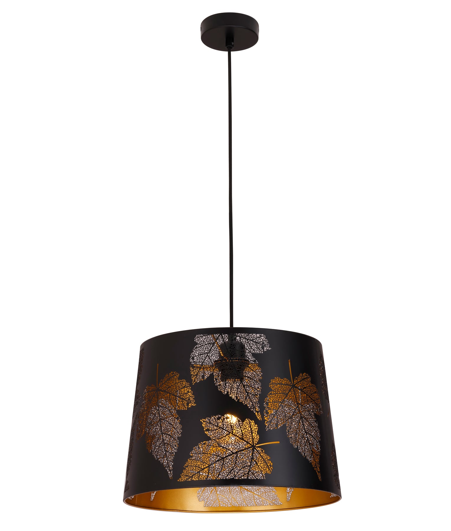 Modern Interior Slanted with Maple Leaf Pattern Laser Cut Pendant Lights