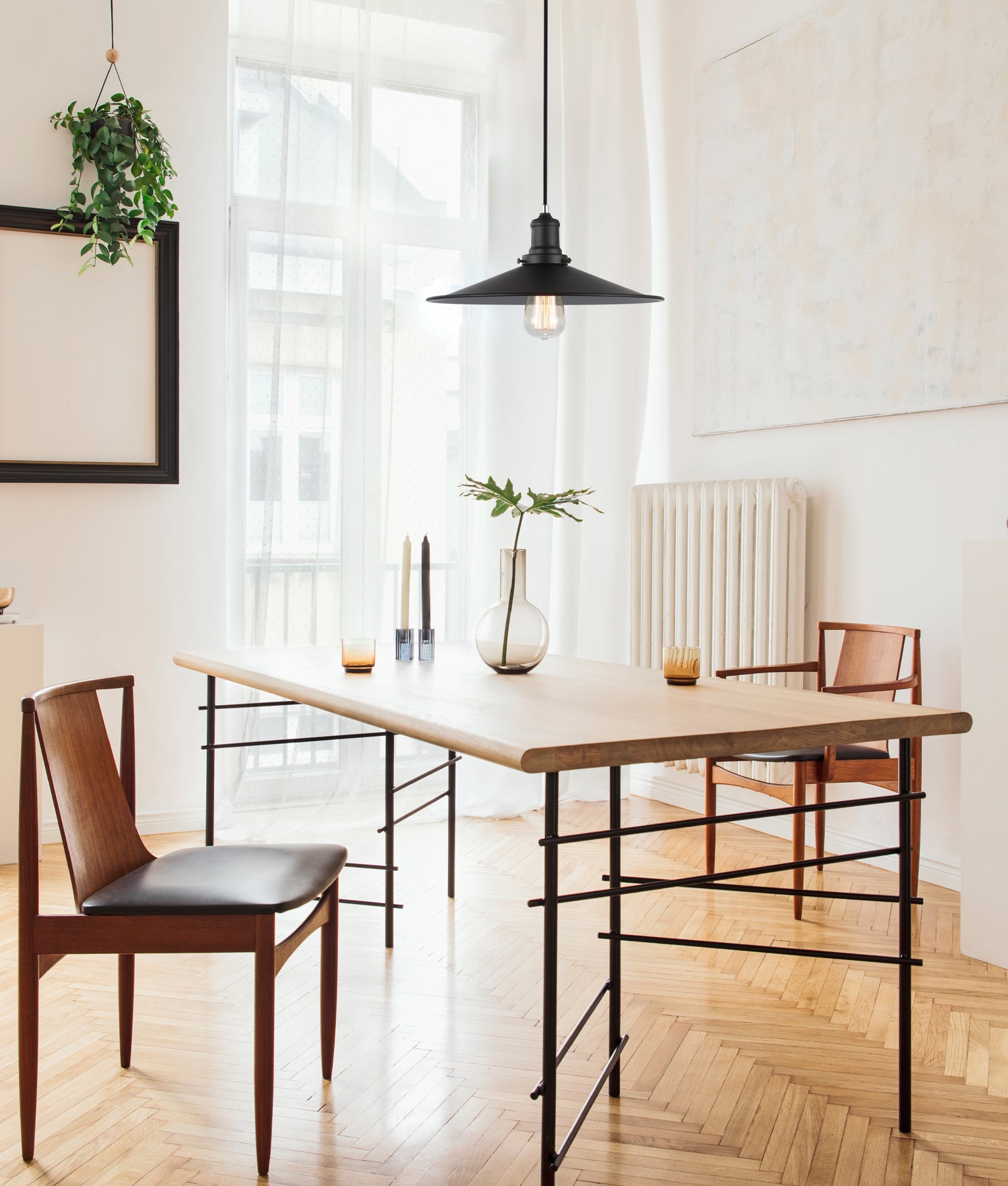 Modern Industrial Black Coolie Pendant Lights