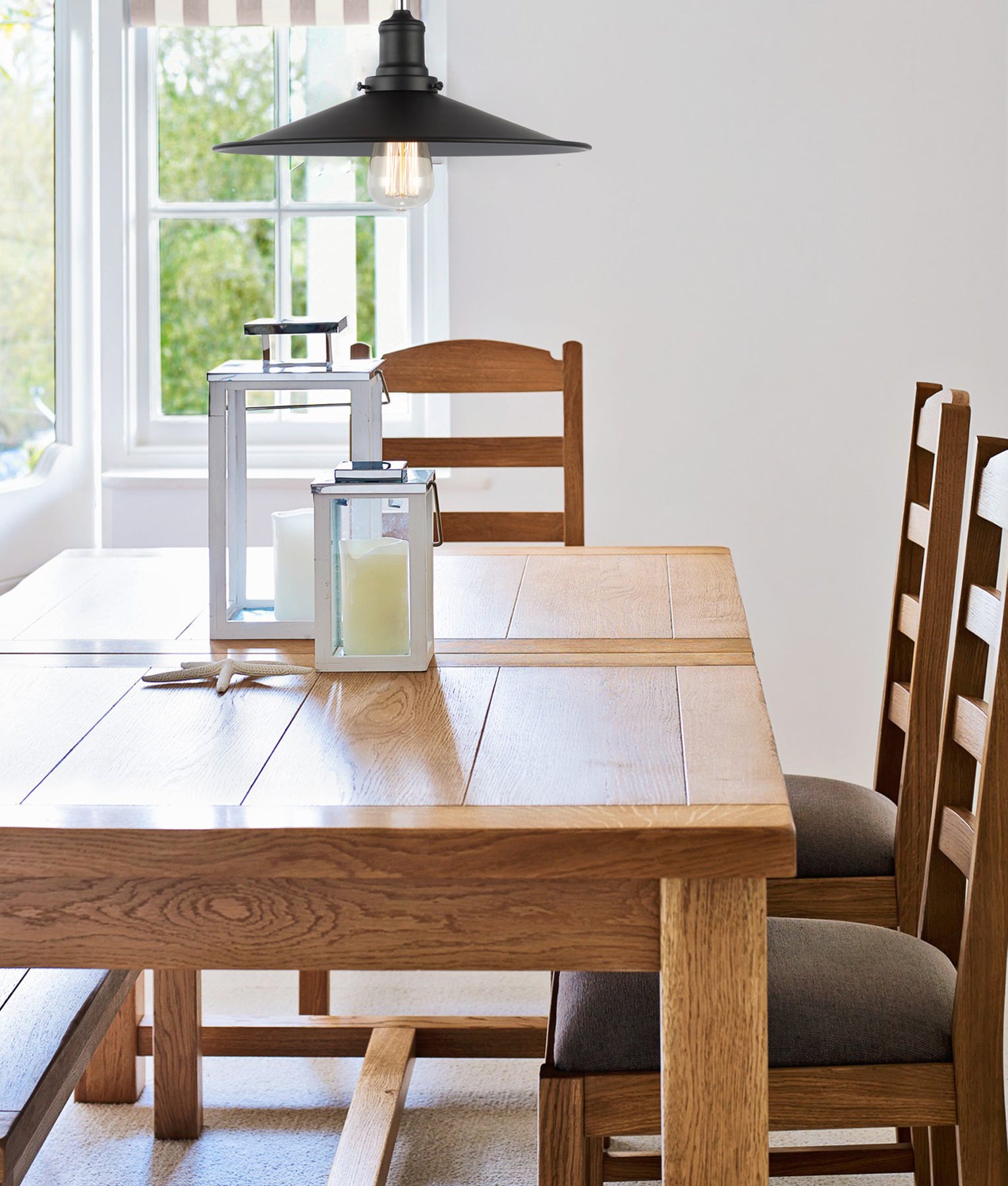 Modern Industrial Black Coolie Pendant Lights