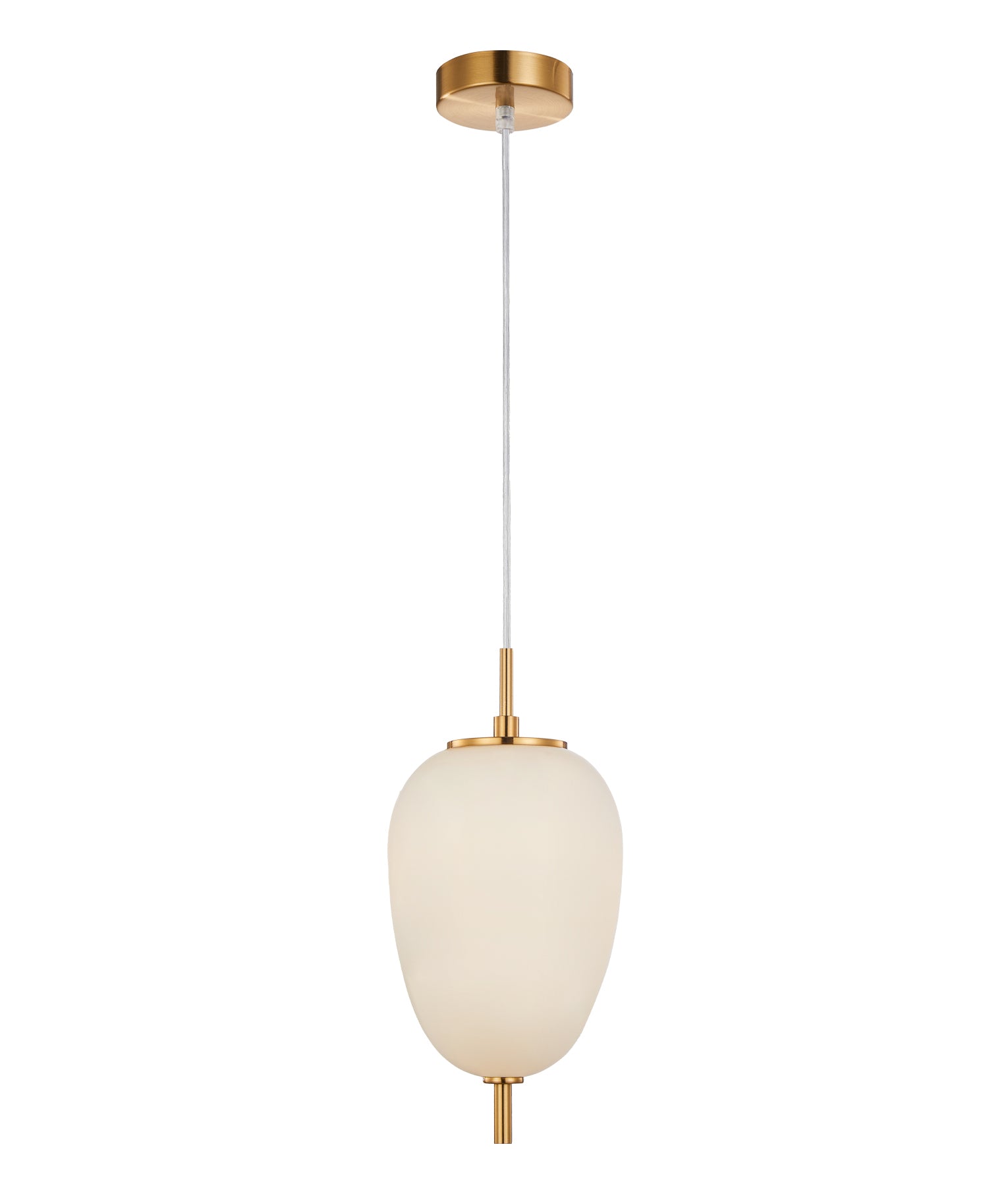 Interior Oval Opal Matte / Smokey Black Mirror Finish Glass Pendant Lights