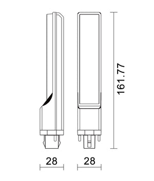 PLC LED Globe G24D 2Pin Rotatable Base