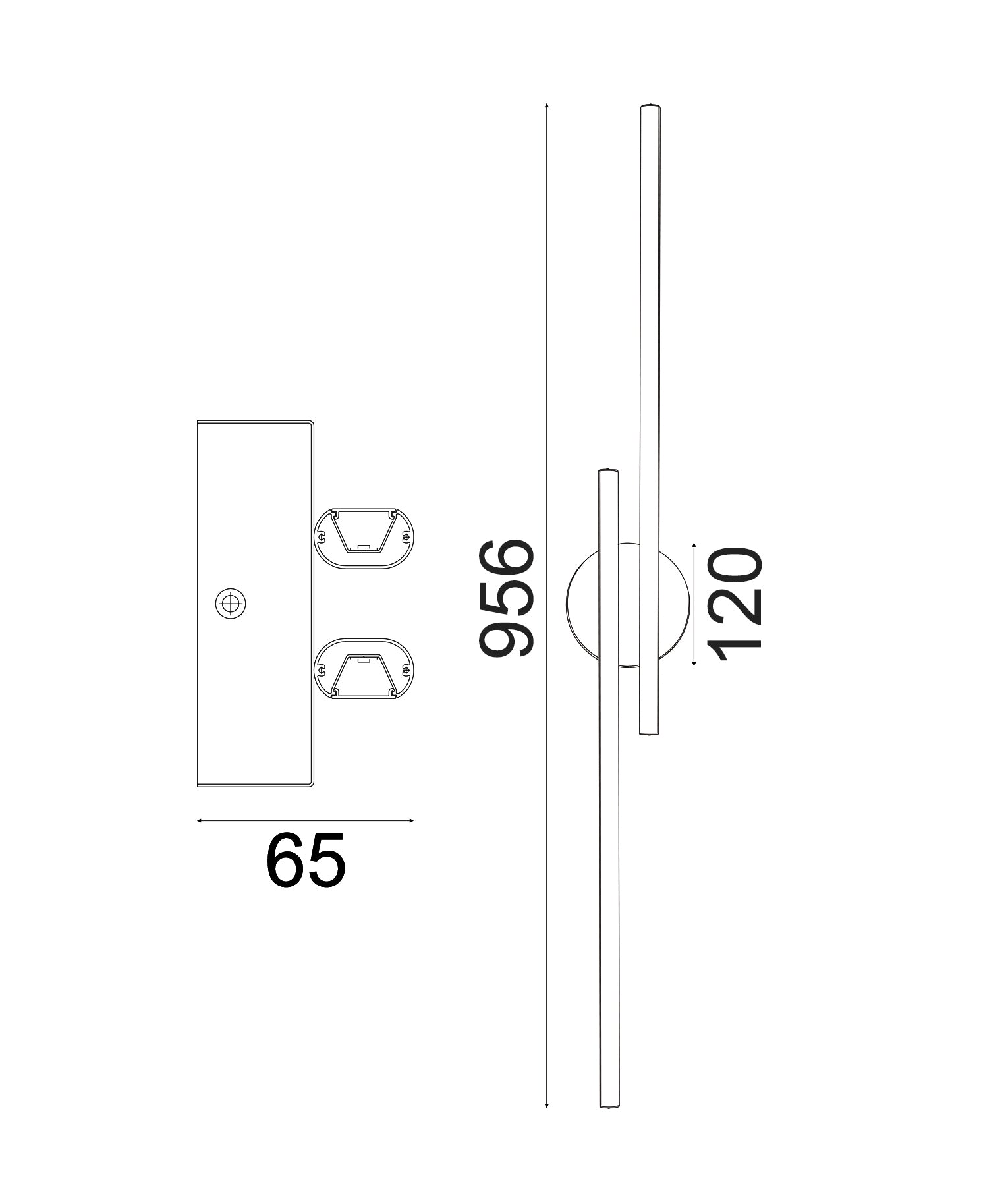 Modern Interior Linear LED Tri-CCT Dimmable Wall Lights