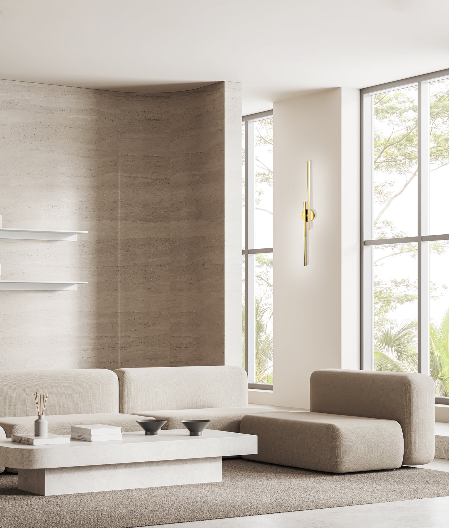 Modern Interior Linear LED Tri-CCT Dimmable Wall Lights