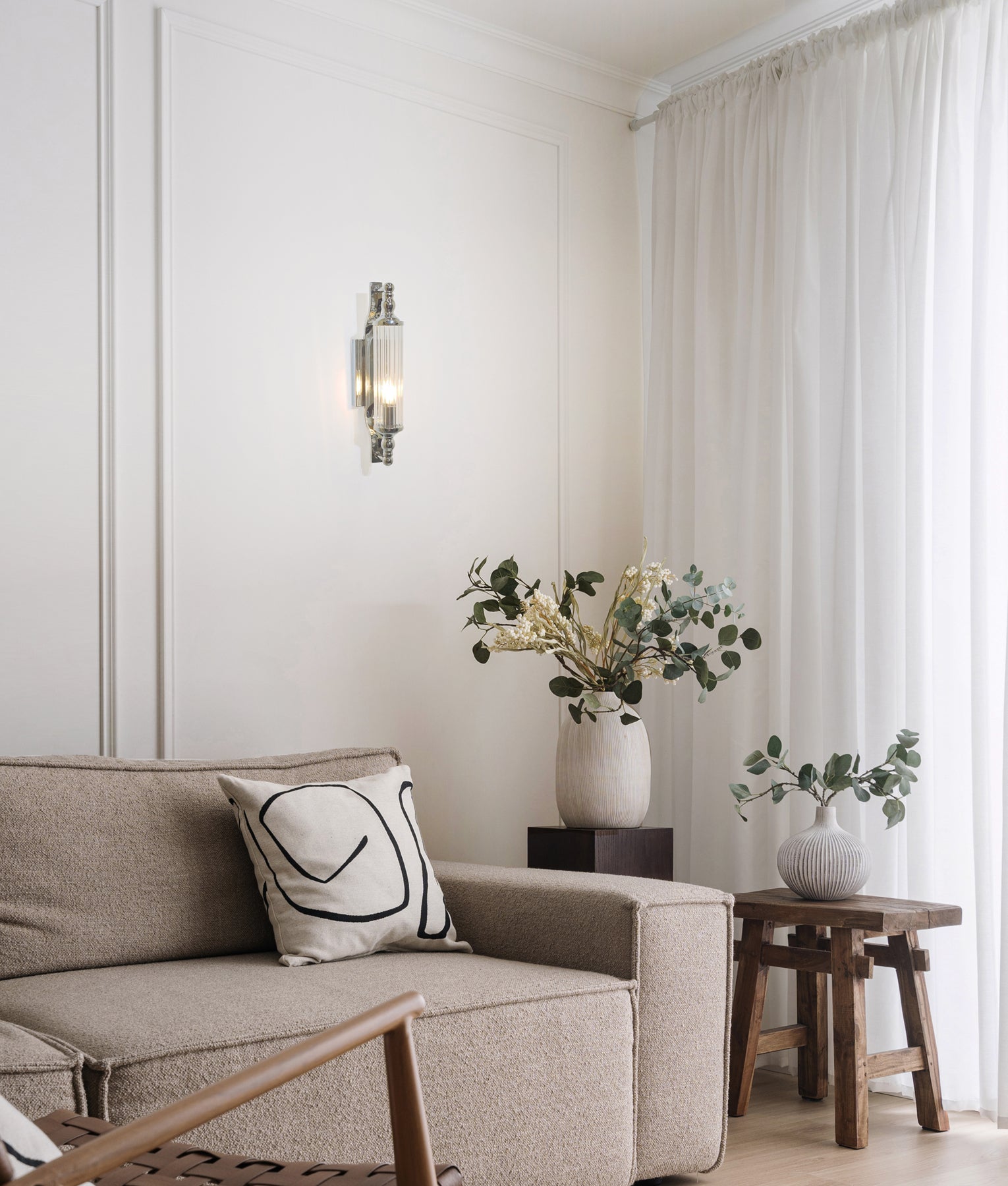 Interior Tubular Clear Glass Wall Lights