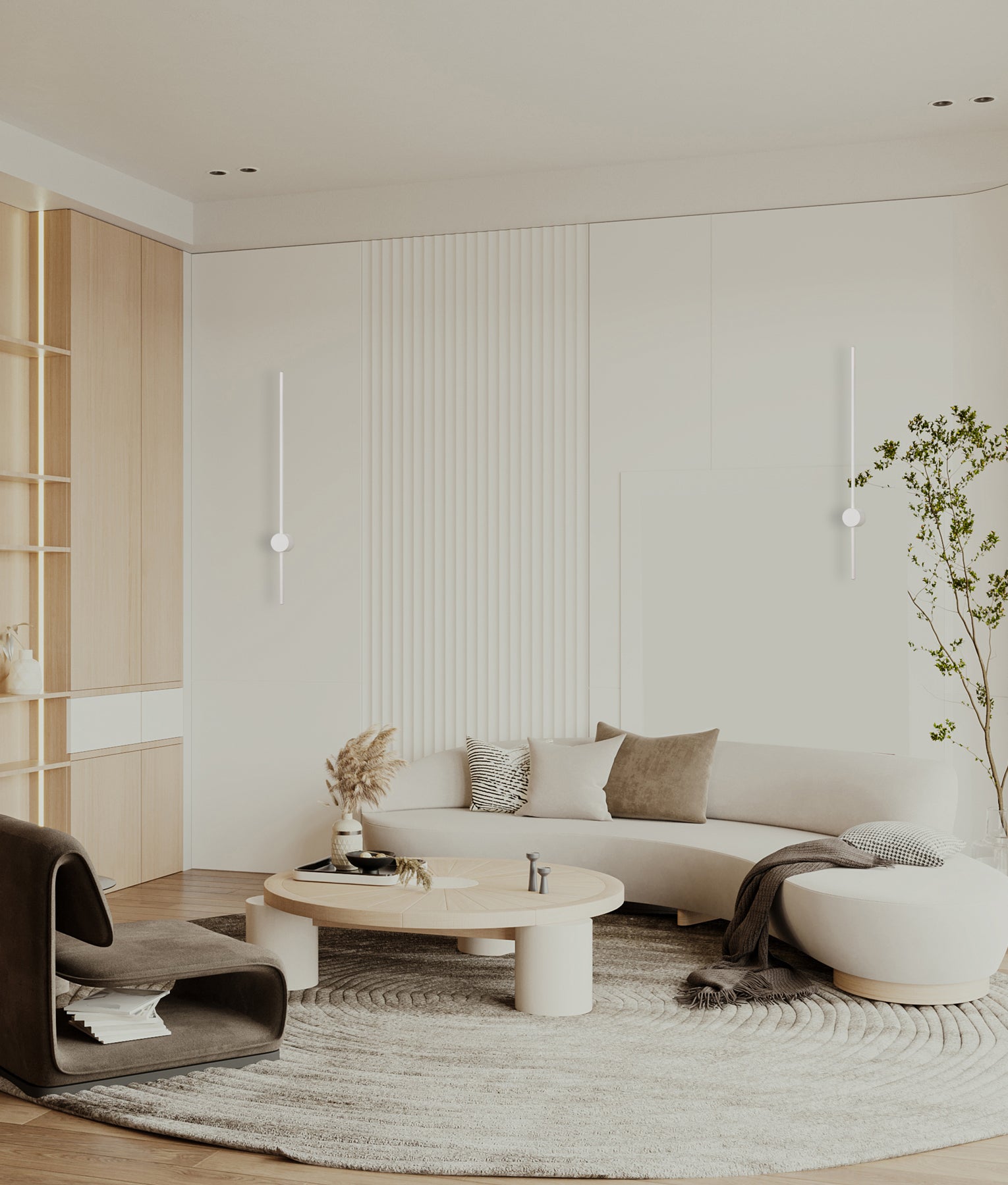 Modern Interior Linear LED Dual CCT Wall Lights