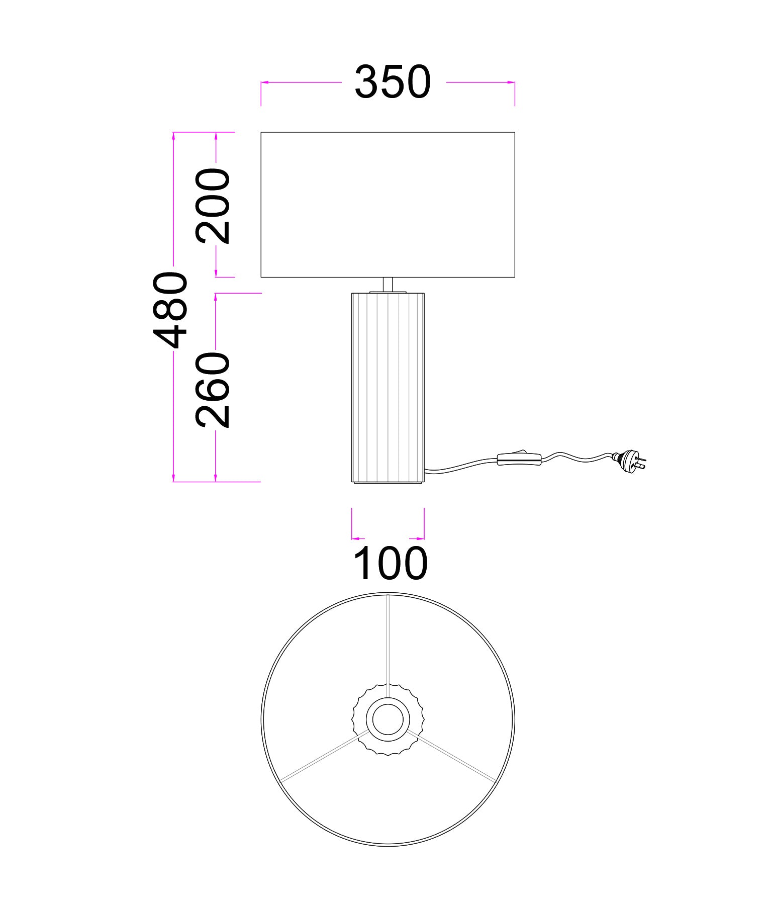 Beige Travertine Base Oblong Fabric Cream Shade Table Lamps