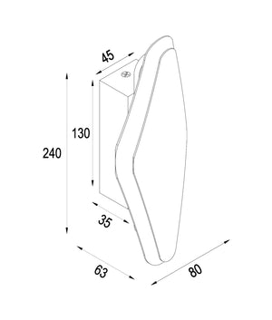 Interior LED Tri-CCT Interior Oval Dimmable Wall Light