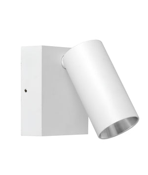 LED Tri-CCT Single Adjustable Wall/Pillar Light (Matte White)