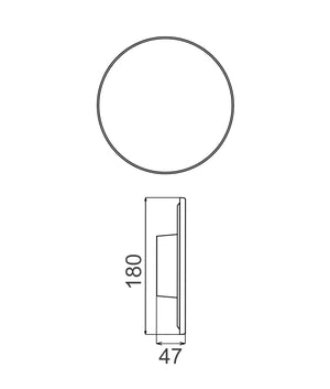 Exterior LED Tri-CCT Round Backlit Wall Lights IP65 & IK08