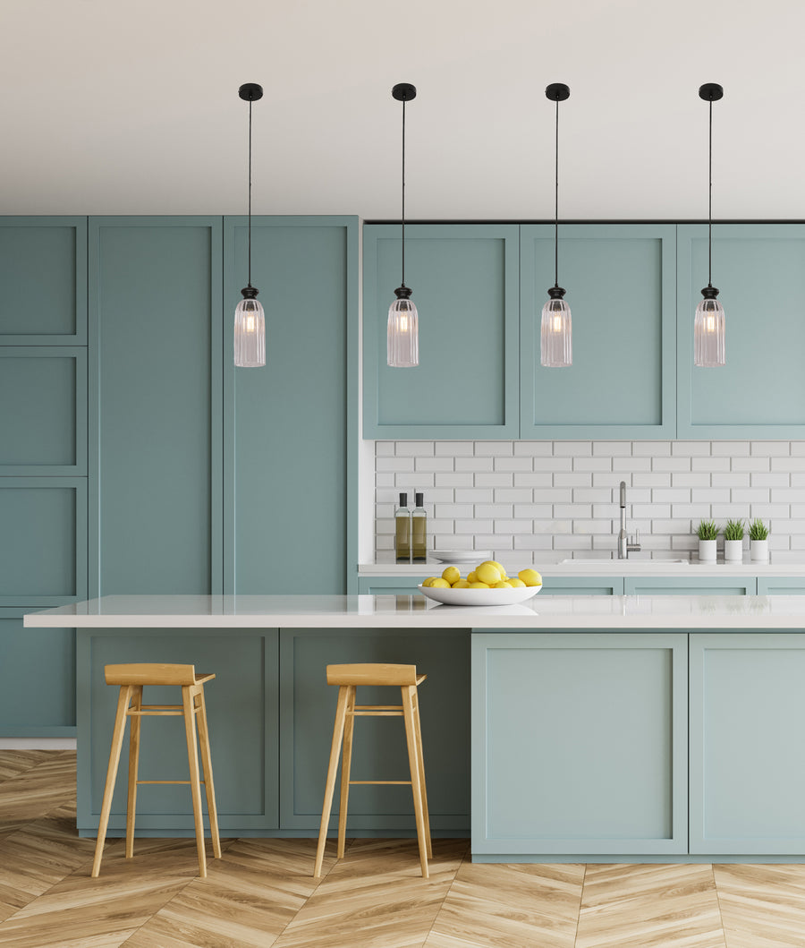 Interior Ellipse Clear Glass Shade Pendant Lights