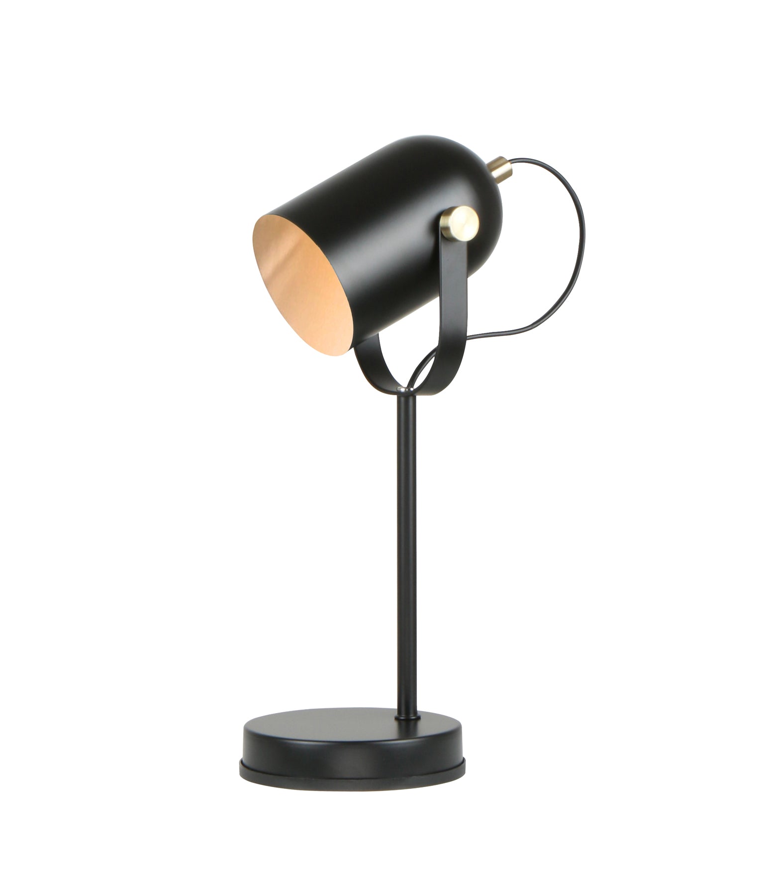 Modern Ellipse Shade with Antique Brass Highlight Table Lamps
