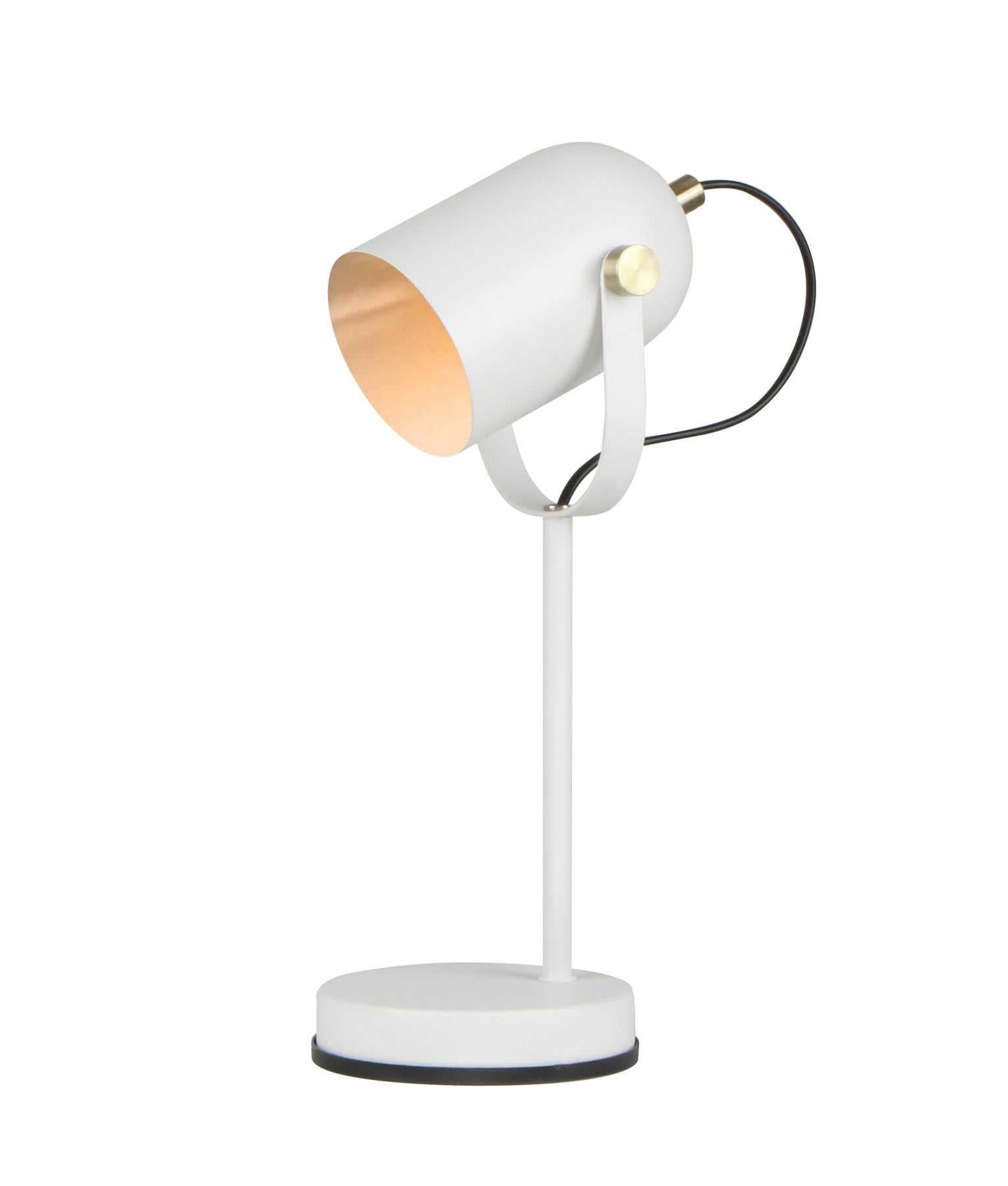 Modern Ellipse Shade with Antique Brass Highlight Table Lamps