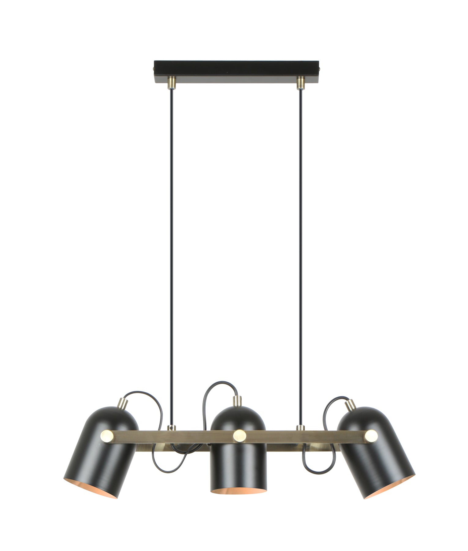 Interior Ellipse Shades with Antique Brass Hardware Pendant Lights