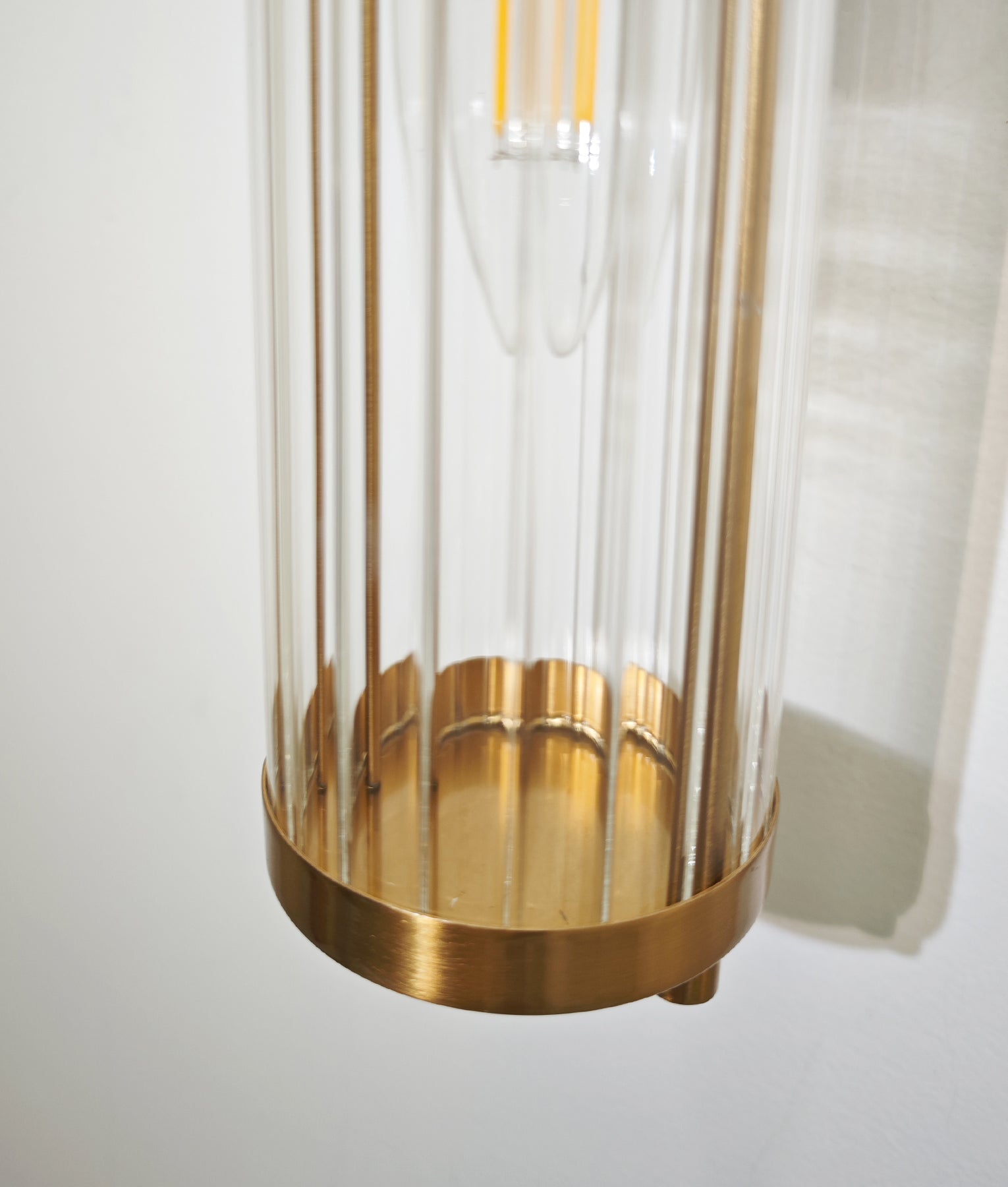 Interior Up/Down Tubular Clear Glass Wall Lights