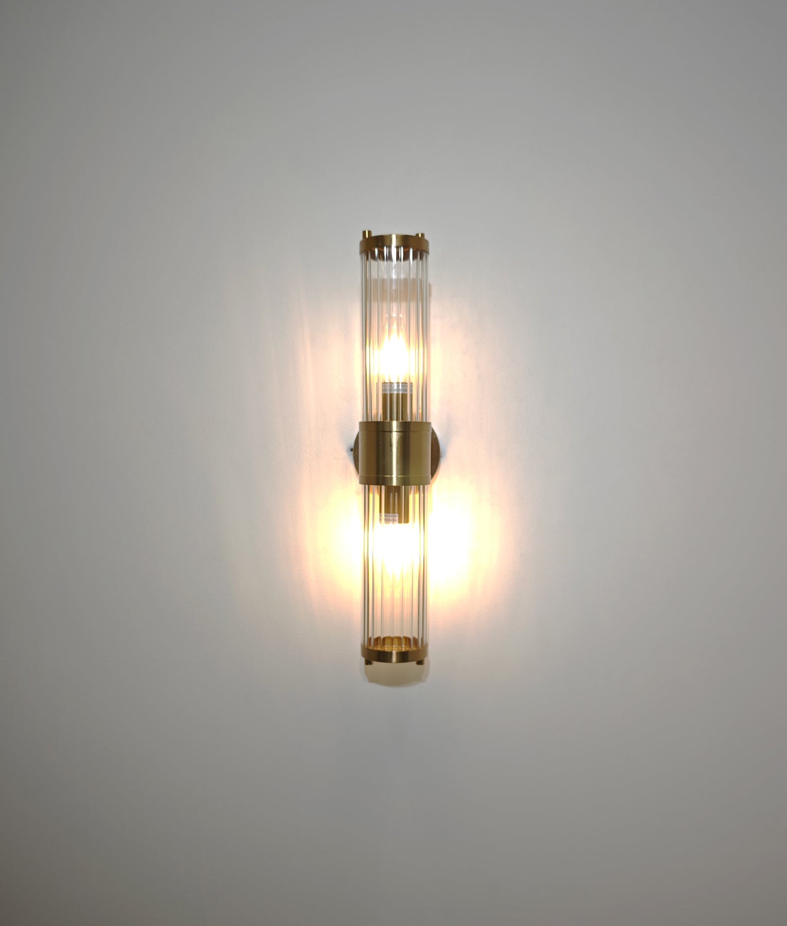 Interior Up/Down Tubular Clear Glass Wall Lights