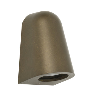 Exterior GU10 Aged Brass Surface Mounted Cone Wall Lights IP65