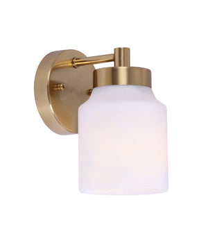 Interior White Jar Alabaster with Brass Highlight Wall Light