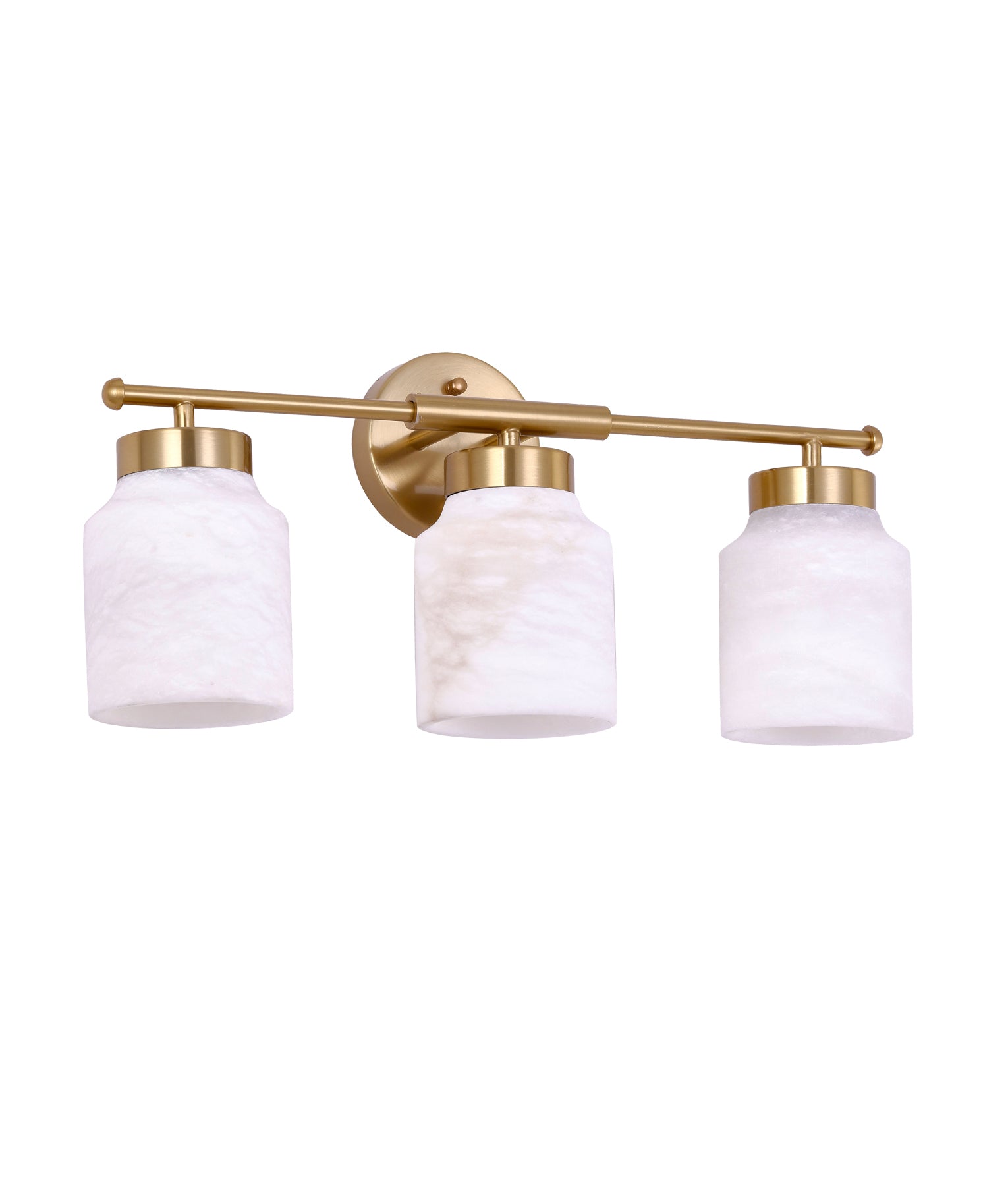 Interior White Jar Alabaster with Brass Highlight Wall Light