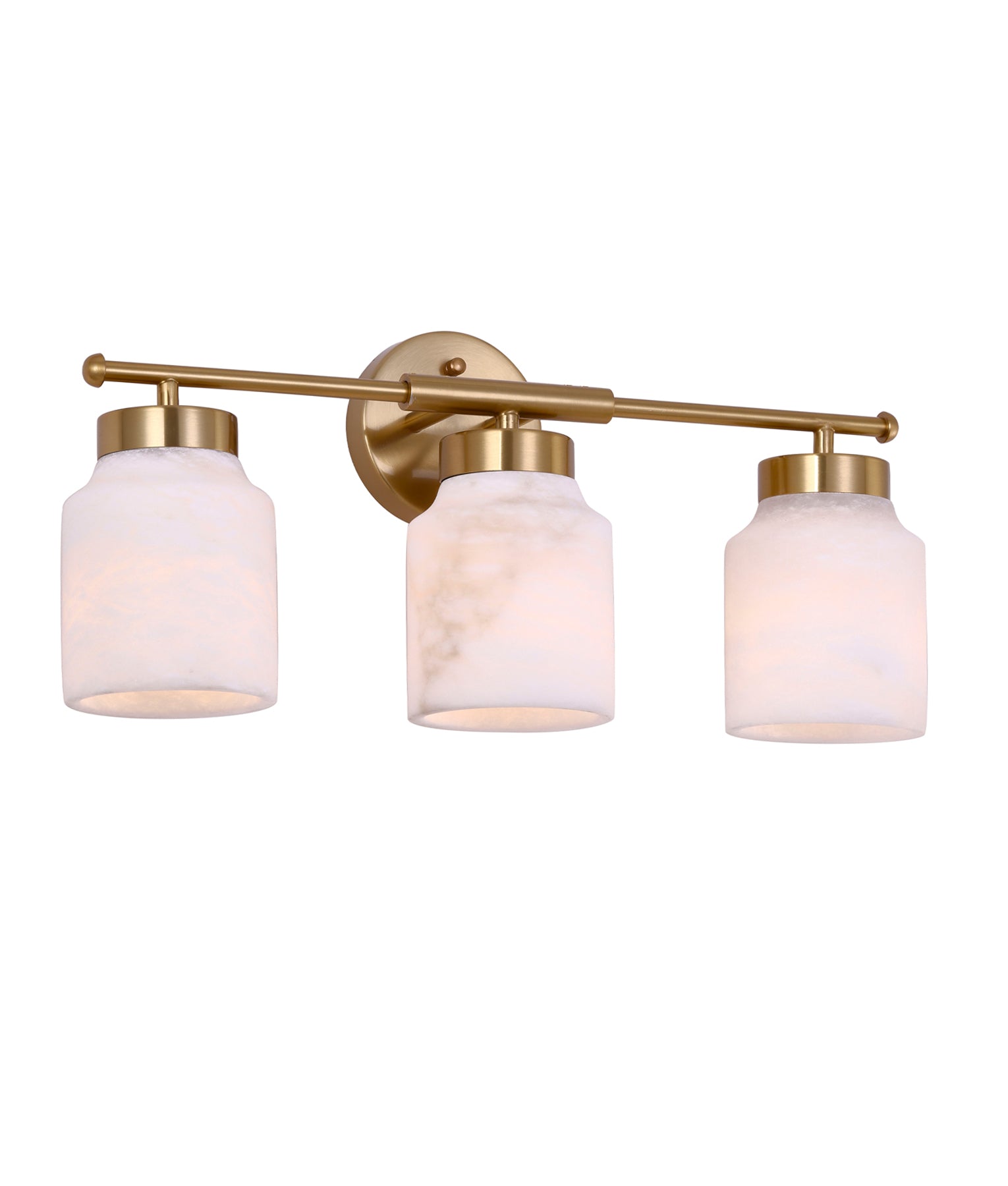 Interior White Jar Alabaster with Brass Highlight Wall Light