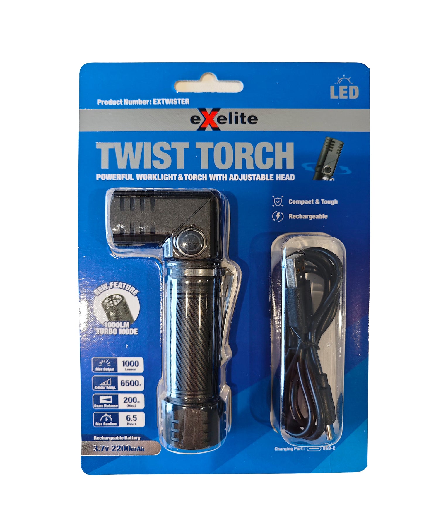Powerful Worklight / Torch with Adjustable Head