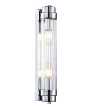 Interior Up/Down Tubular Clear Glass Rods Wall Lights