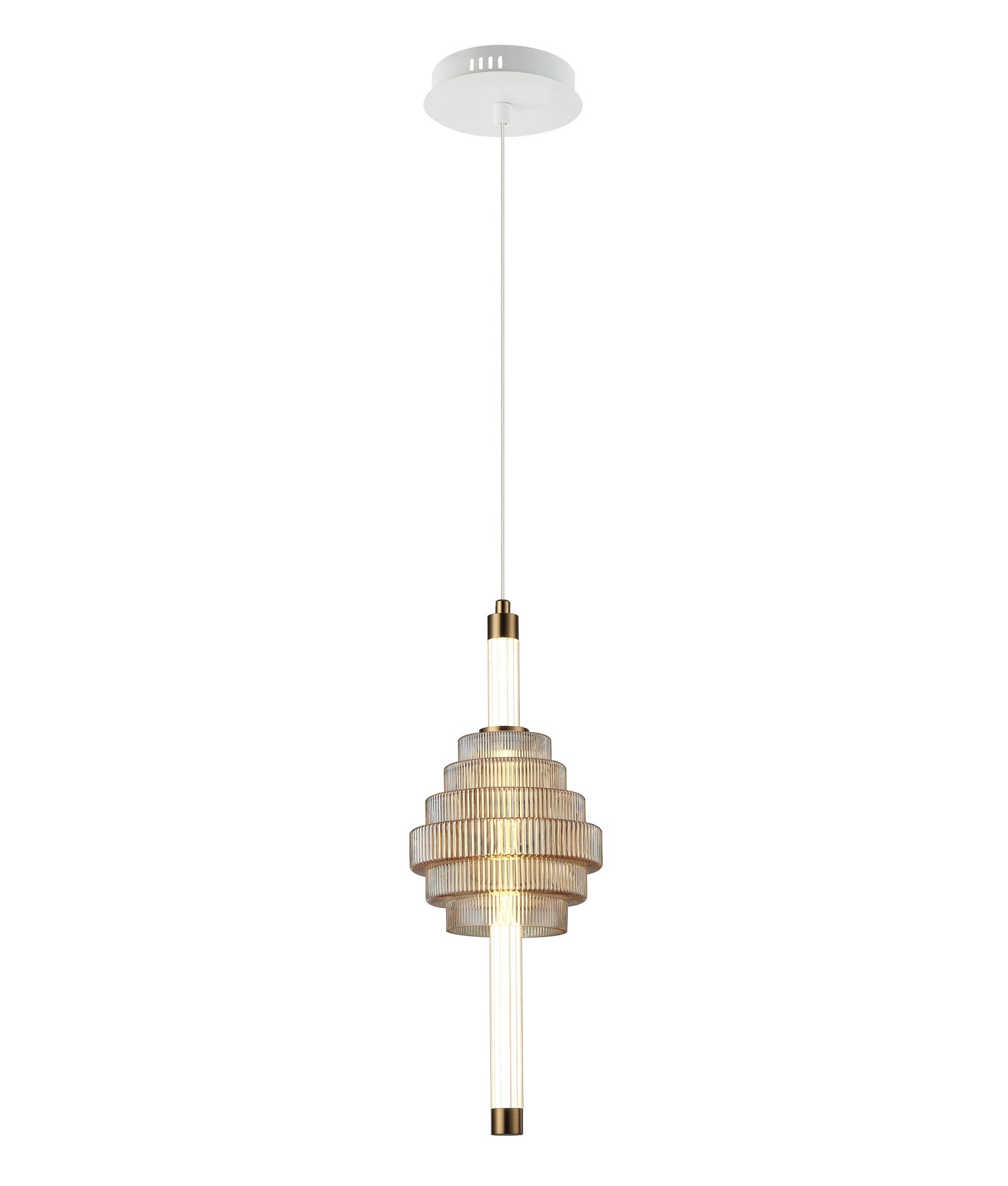 Modern Interior LED Tri-CCT Spinning Top Glass Pendant Lights