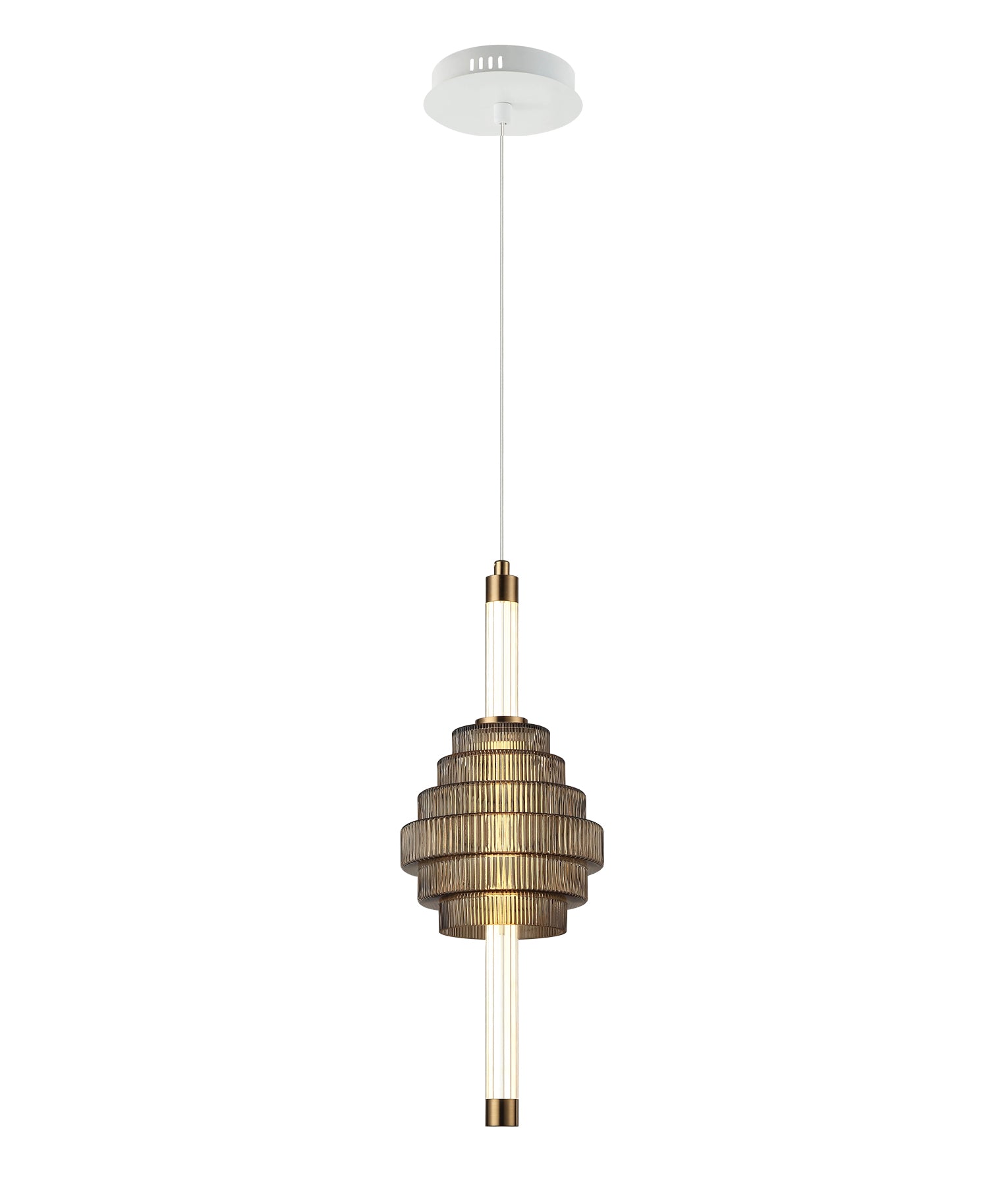 Modern Interior LED Tri-CCT Spinning Top Glass Pendant Lights