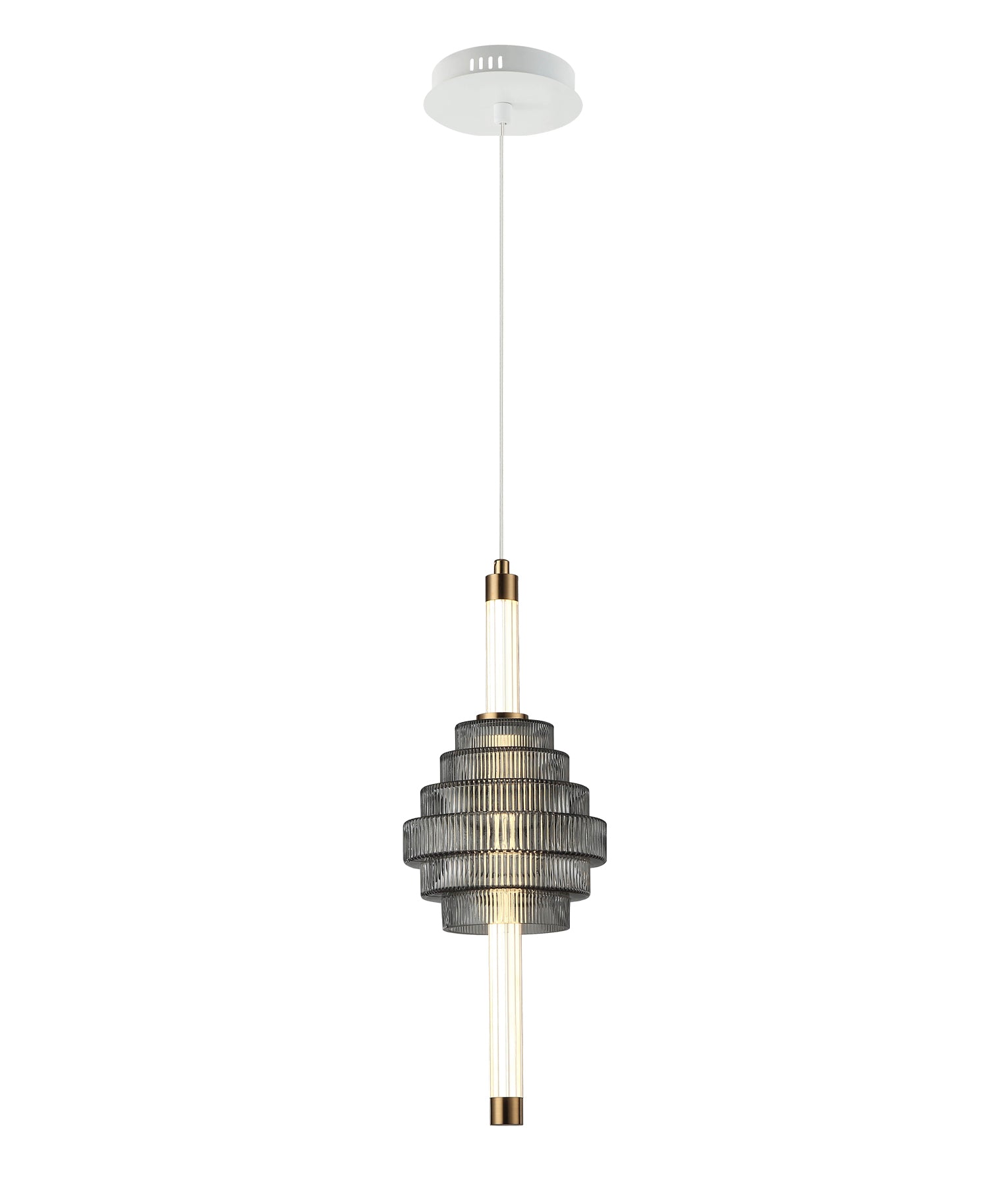 Modern Interior LED Tri-CCT Spinning Top Glass Pendant Lights