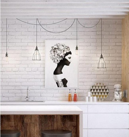 Industrial Modern Black Tubular Bird Cage Pendant Light