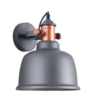 Industrial Scandinavian Bell Shape Adjustable Bell With Copper Highlights Indoor Wall Lights