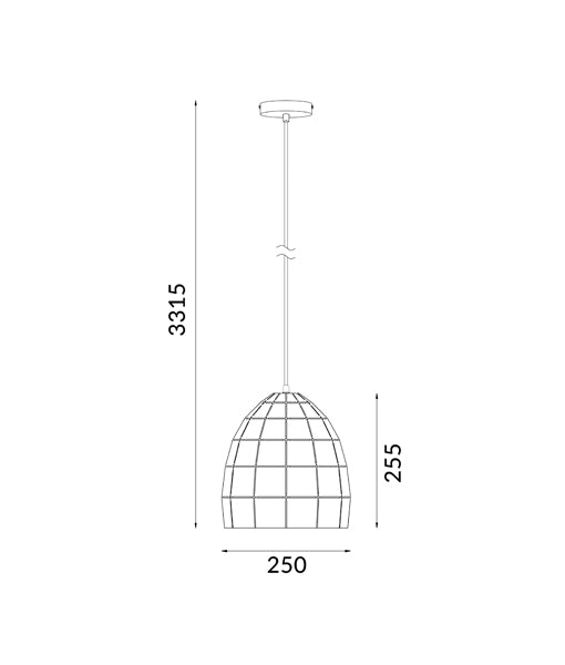 Retro Tiled Ellipse Shape Pendant Lights
